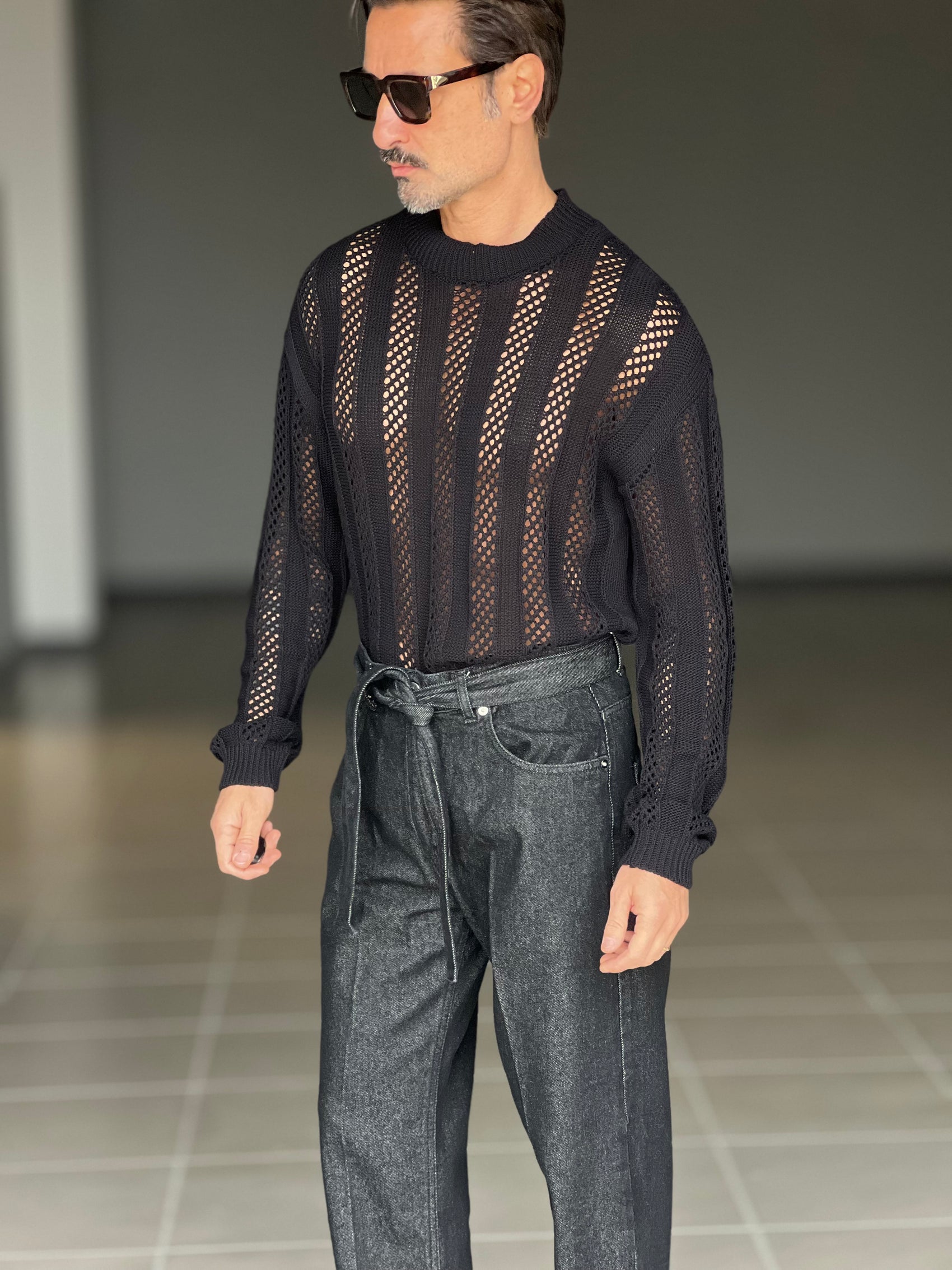 JEANS LAVAGGIO UNO NERO SCURO INSERTO CINTURA 006