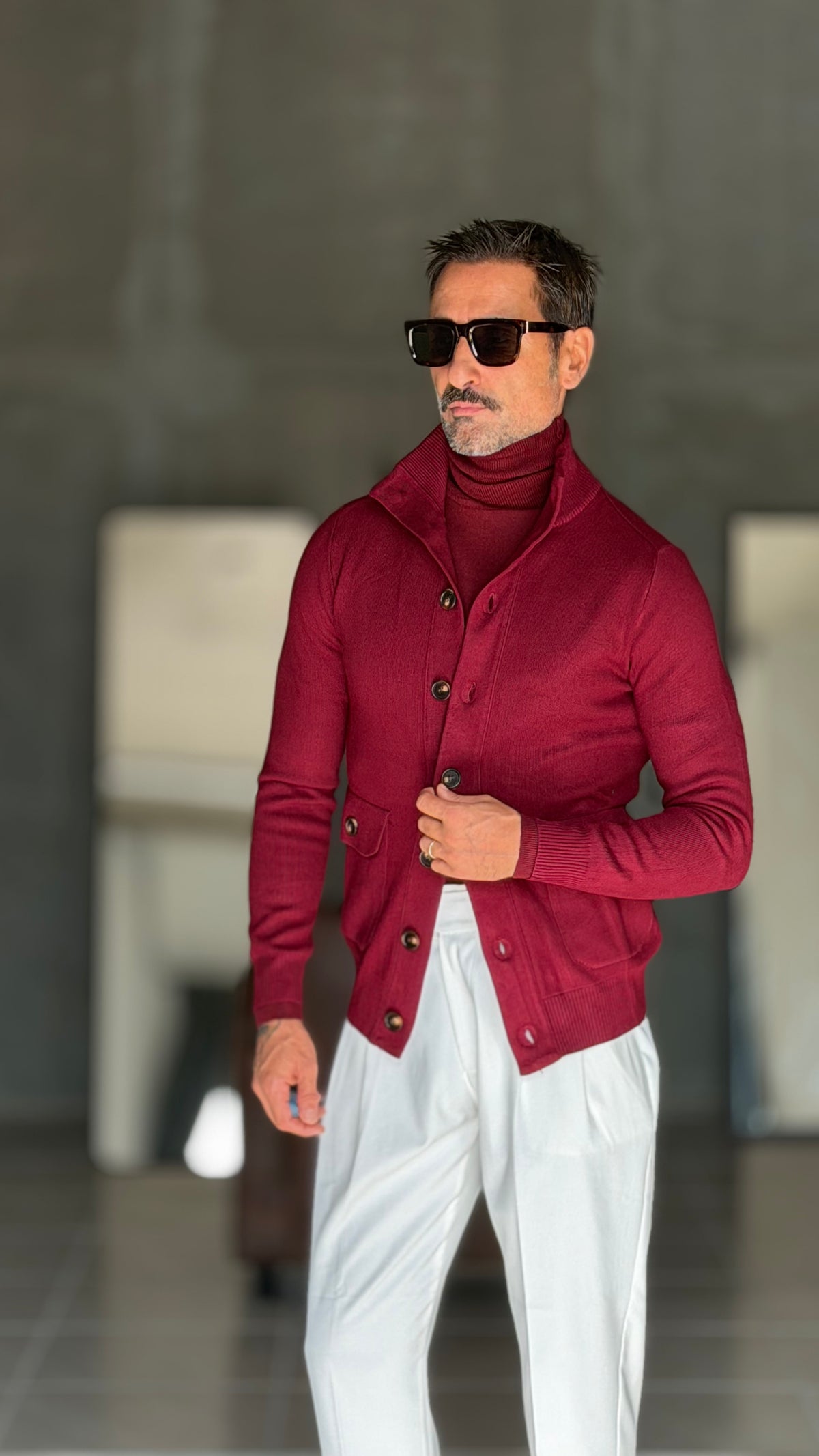 WHITE VISCOSE TROUSERS WITH REGULAR BOTTOM