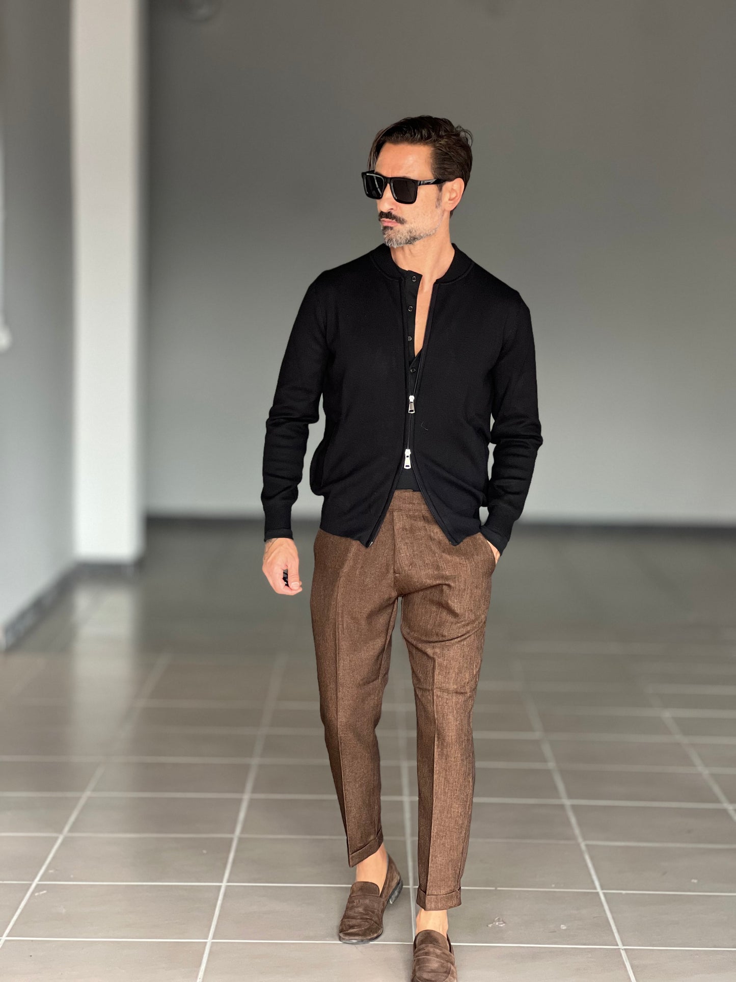 PANTALONE MORO  VISCOSA FIAMMATO CAPRI