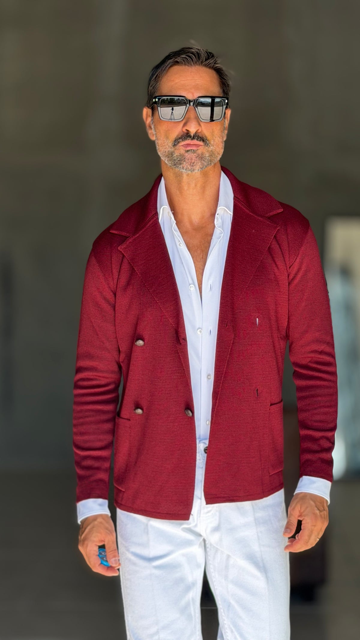 CARDIGAN VINO  DOPPIOPETTO