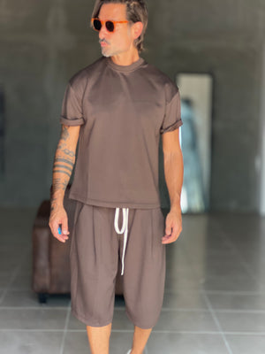 °COORDINATO  FELPA  MORO  MAGLIA  E BERMUDA