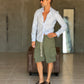 BERMUDA VERDE CARGO OVER FIT