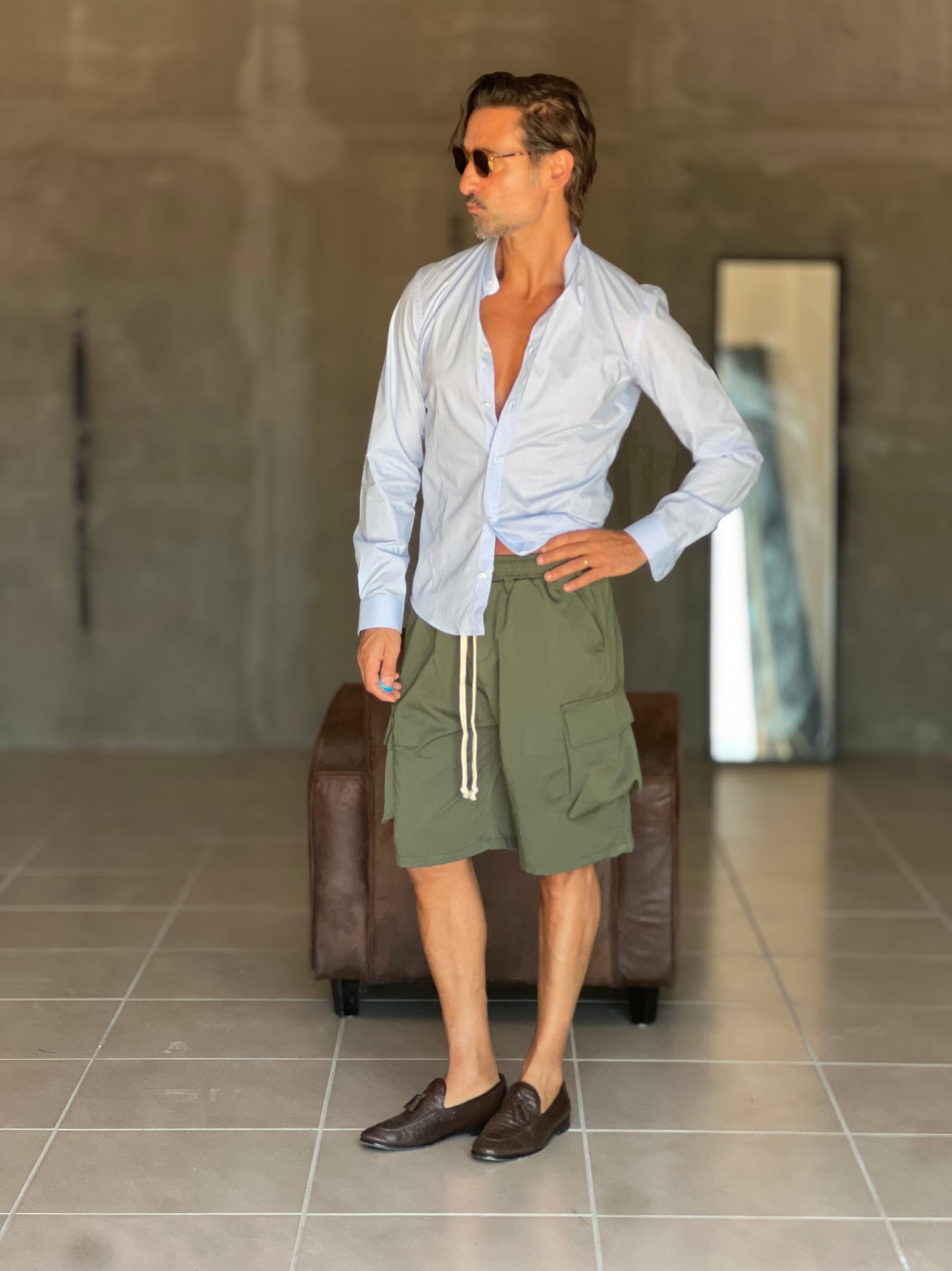 BERMUDA VERDE CARGO OVER FIT