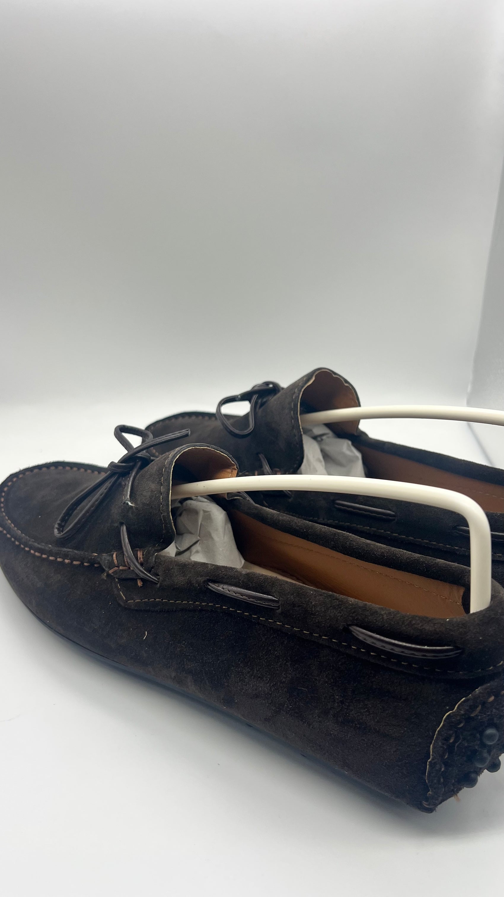 DOUBLE BUCKLE BLACK SUEDE LOAFERS