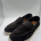*MOCASSINO MORO CAMOSCIO FONDO BARCA BIANCO