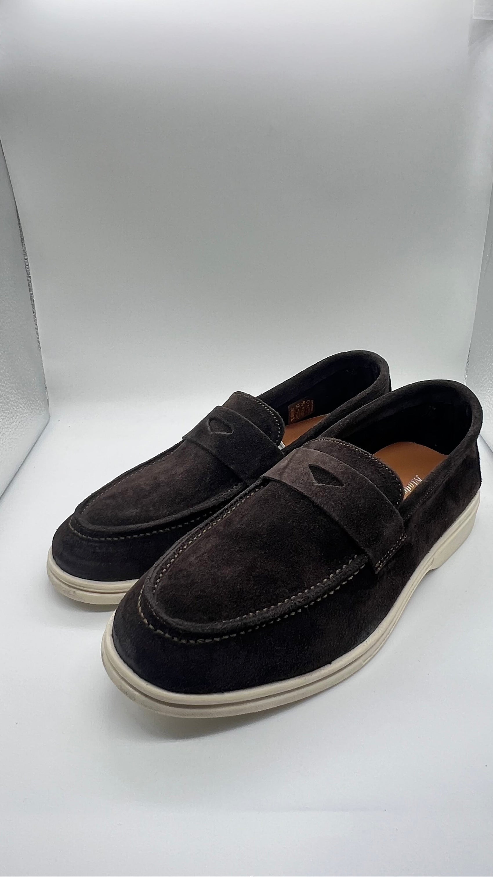 DOUBLE BUCKLE BLACK SUEDE LOAFERS