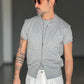 GILET  MAGLIA GRIGIO DOPPIAZIP
