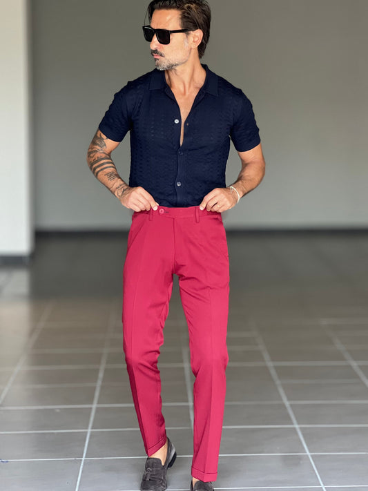 PANTALONE ROSSO  VISCOSA E MISTI