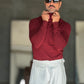 WHITE VISCOSE TROUSERS WITH REGULAR BOTTOM