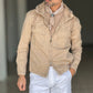 BLUE HIGH NECK COAT