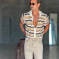 POLO CARDIGAN  RIGA MORO  MULTIRIGA ORIZZONTALE