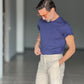 T SHIRT BLU ROYAL TELAMIRA   COTONE STRECH