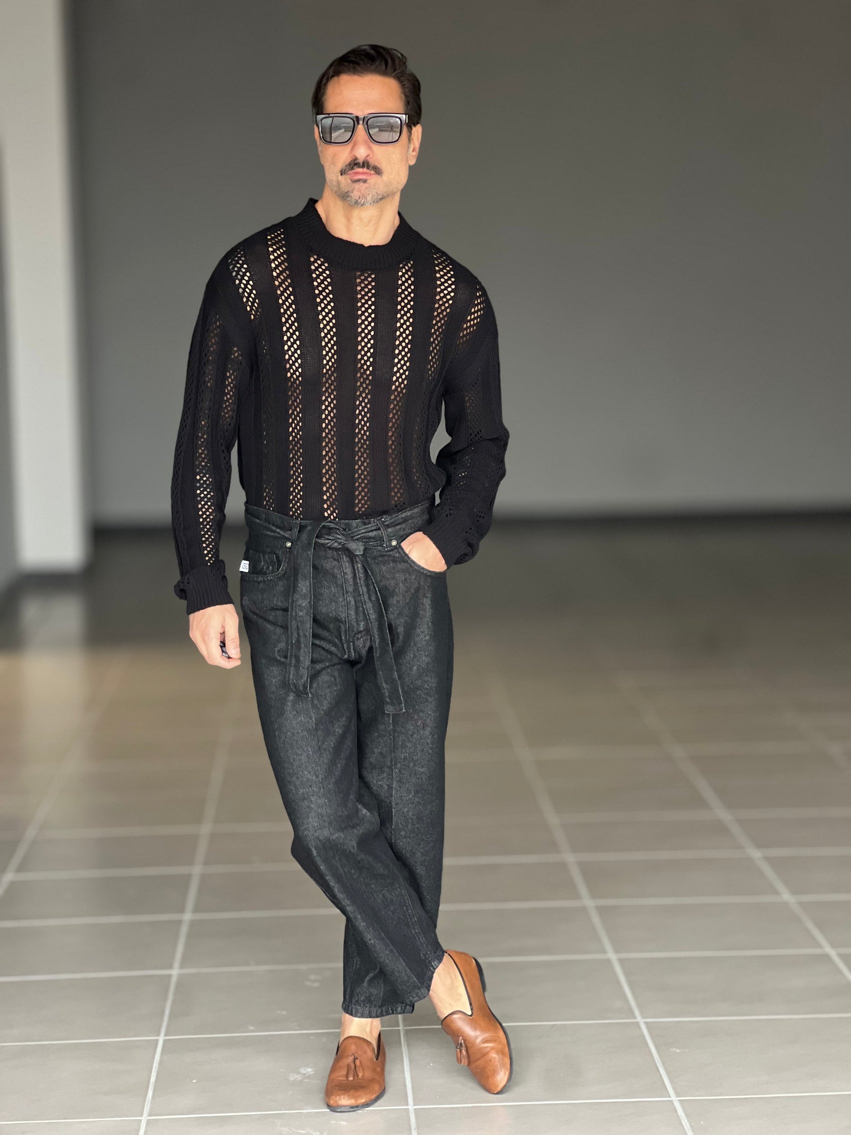 JEANS LAVAGGIO UNO NERO SCURO INSERTO CINTURA 006