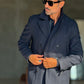 BLUE HIGH NECK COAT