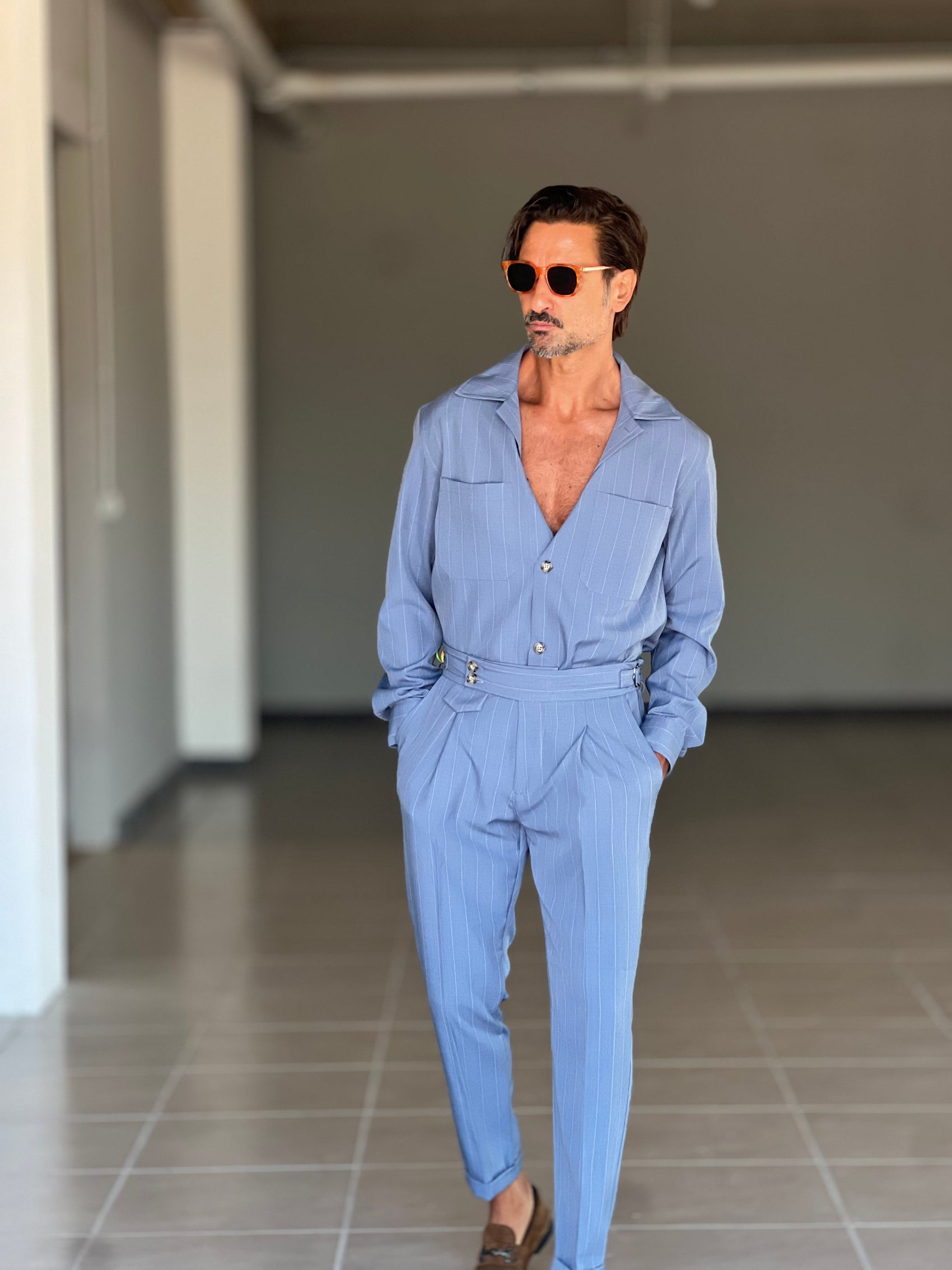 WHITE VISCOSE TROUSERS WITH REGULAR BOTTOM