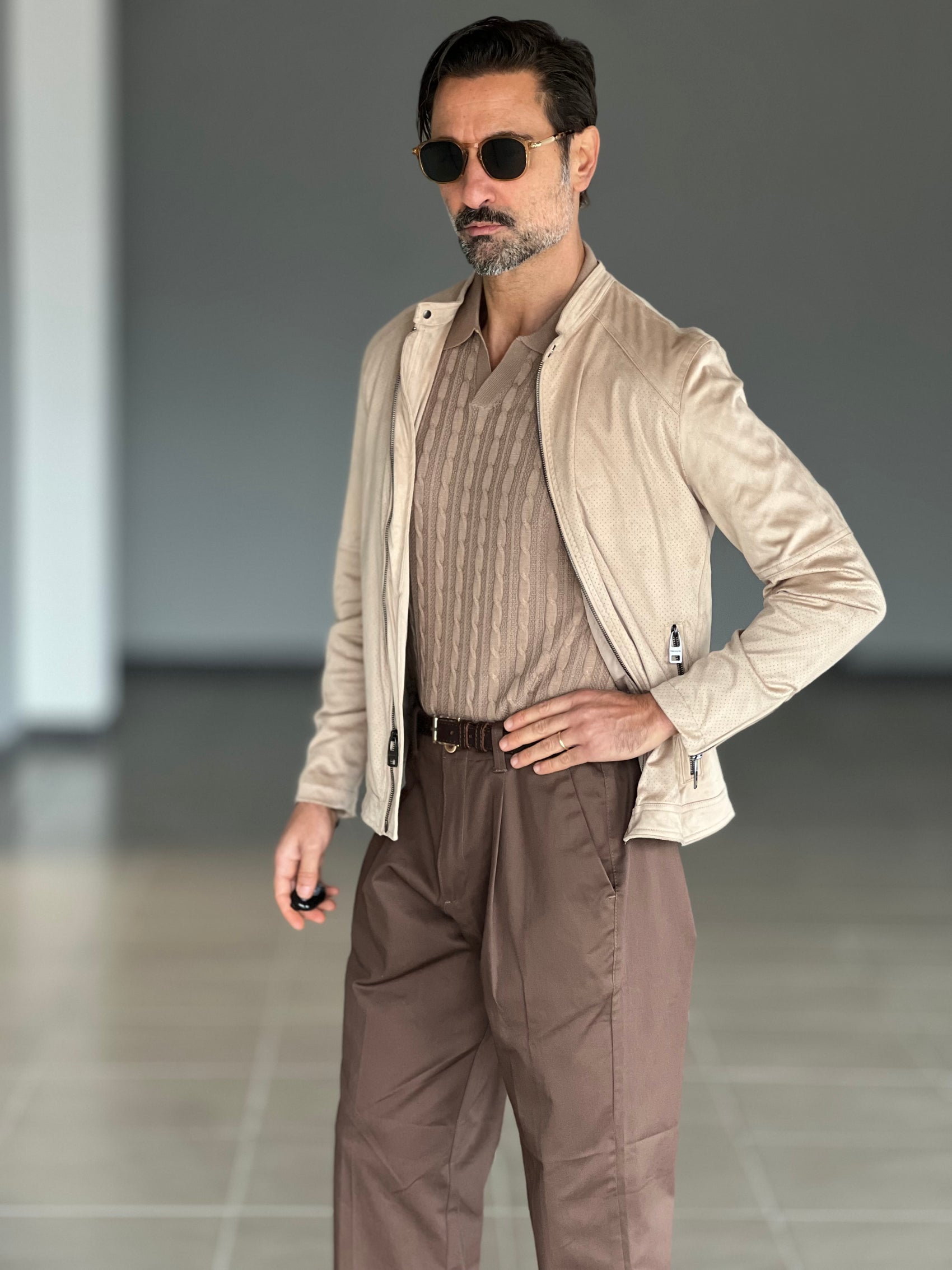 BIKER ECORENNA SABBIA DOPPIAZIP