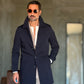 BLUE HIGH NECK COAT