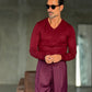 PULLOVER  COLOR VINO  SCOLLO V VISCOSA E MISTI