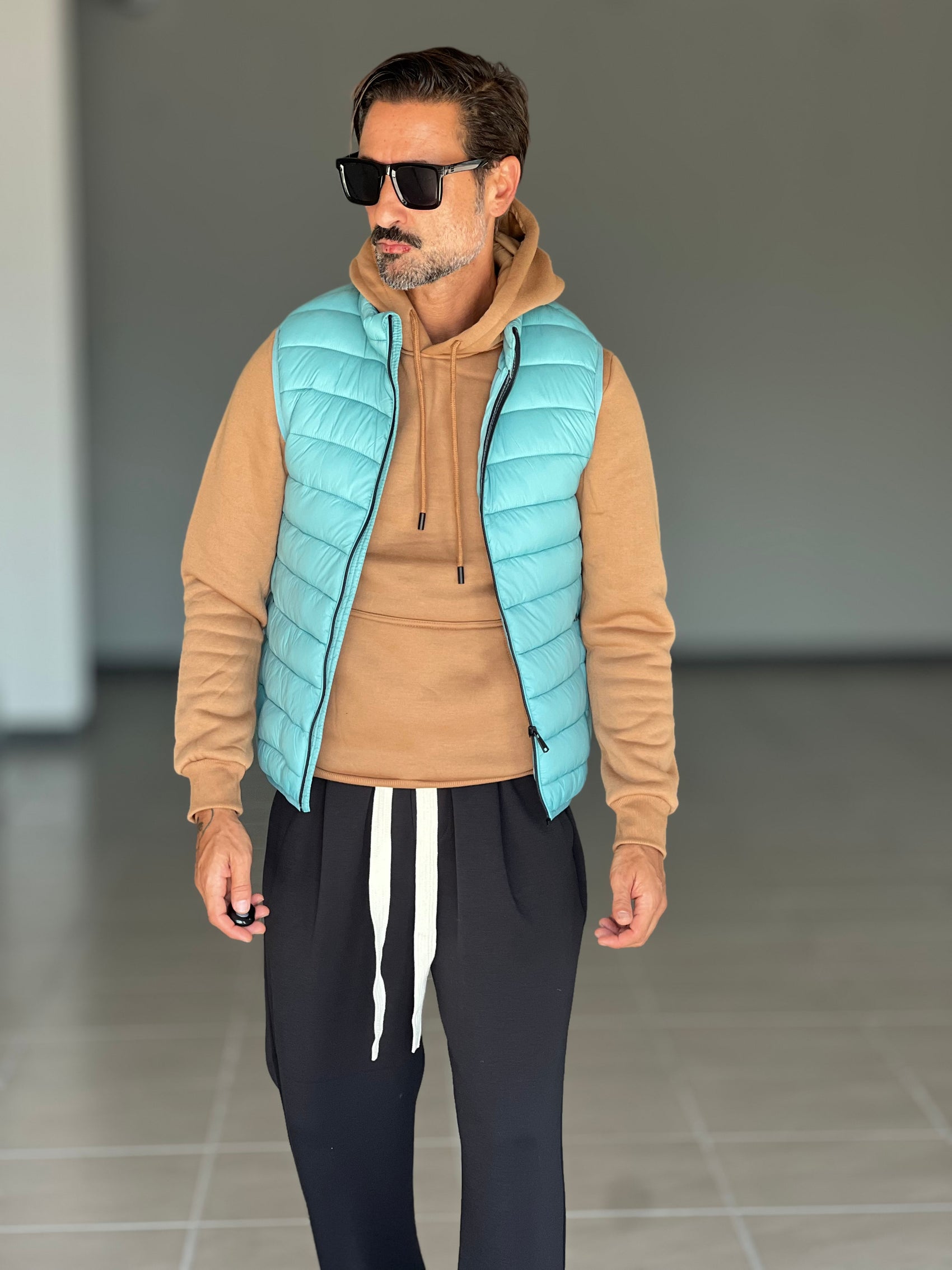 *GILET  PIUMINO TURCHESE