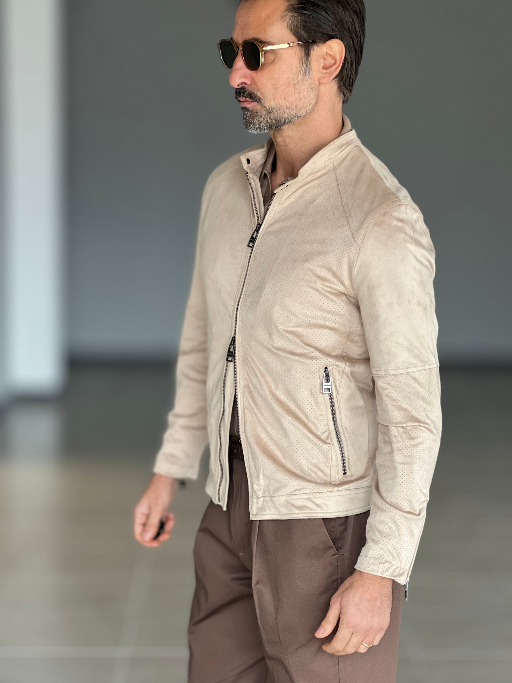 BIKER ECORENNA SABBIA DOPPIAZIP