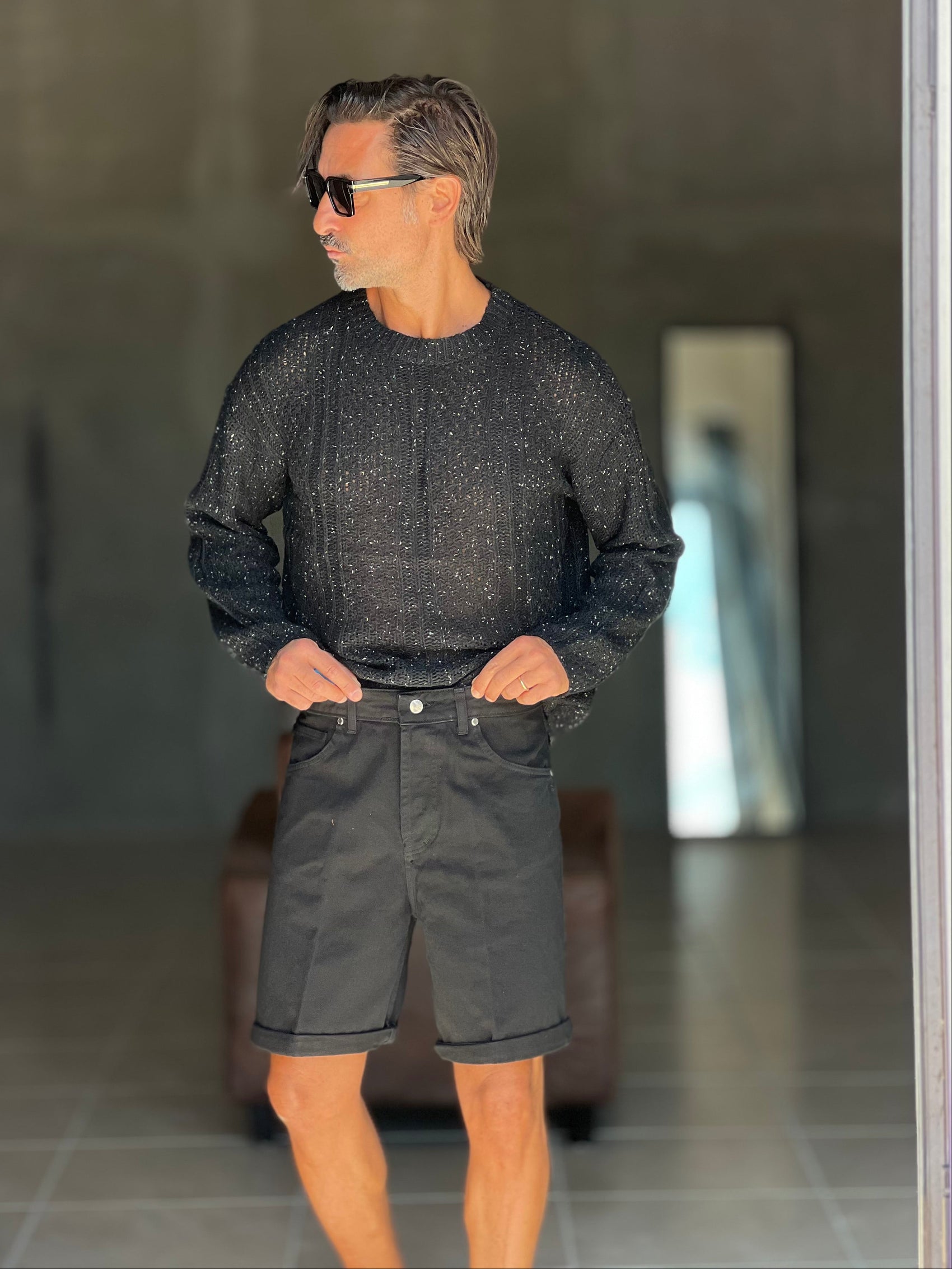 BERMUDA DENIM  NERO 316