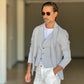 GIACCA TESSUTO GRIGIO  CHIARO GESSATO