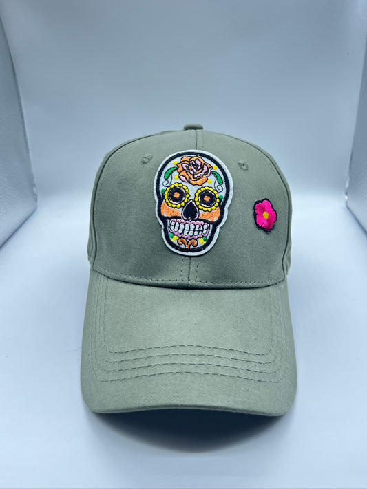 CAPPELLO  VERDE COTONE PATCH