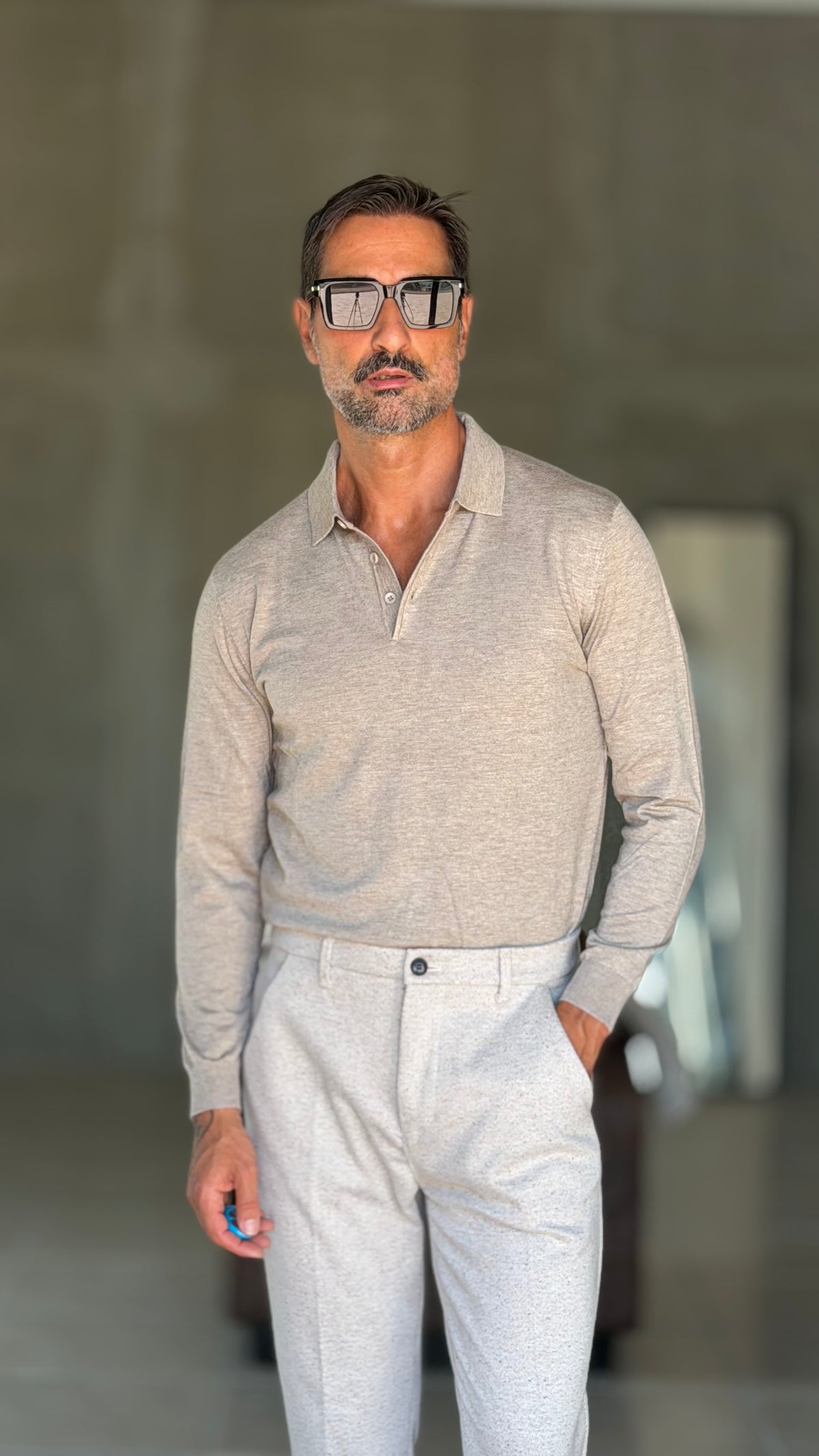 PANTALONE PANNA BOTTONATO TELAMIRA 600(ABBINABILE ALLA GIACCA TELAMIRA 600)