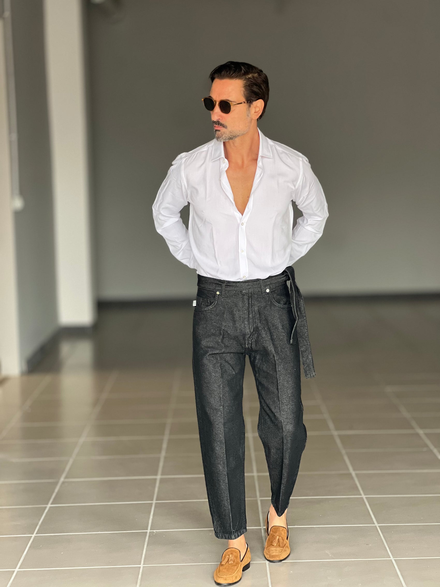 CAMICIA DEPOT BIANCA COLLO PICCOLO POPELINE  DI COTONE DOPPIORITORTO