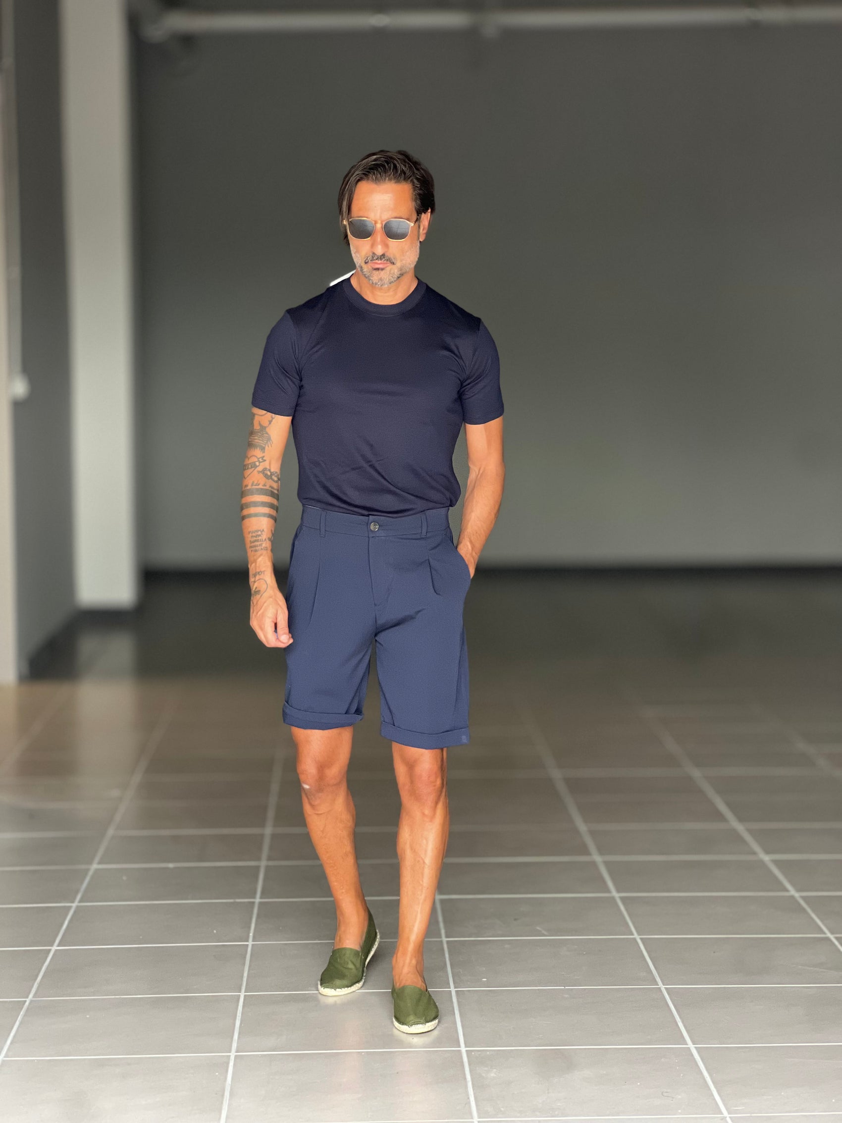 BERMUDA BLU  PINCES COTONE 553
