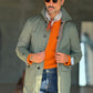 TRENCH  VERDE  DOUBLEFACE PIE DE POULE ALTATENSIONE