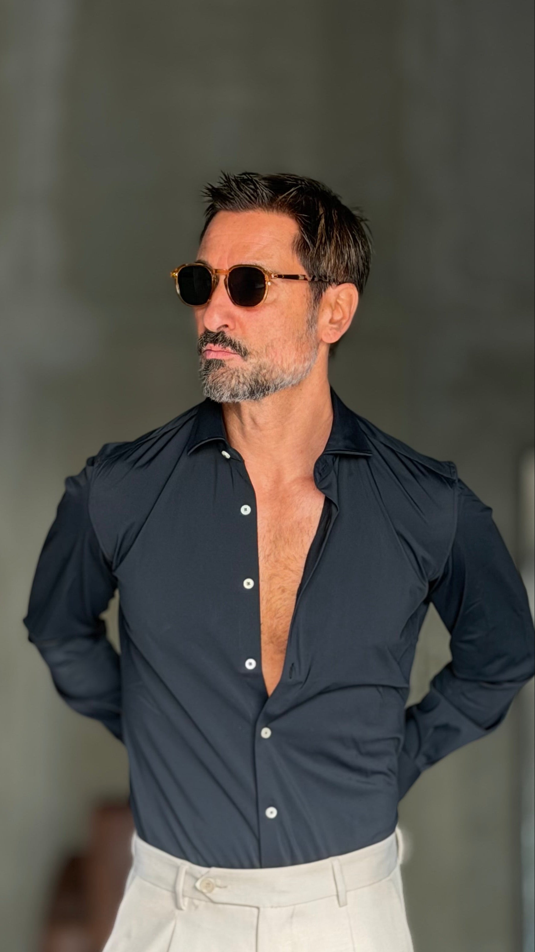 CAMICIA  NERA    MAGLINA