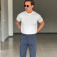 PANTALONE   BLU VISCOSA E MISTI TASCA AMERICA
