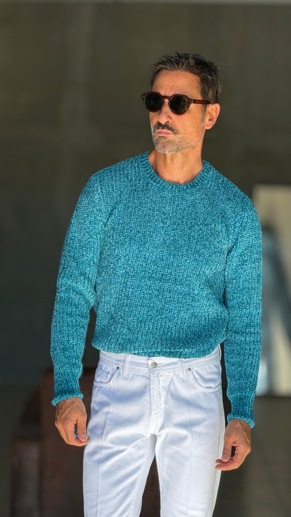 WHITE VISCOSE TROUSERS WITH REGULAR BOTTOM