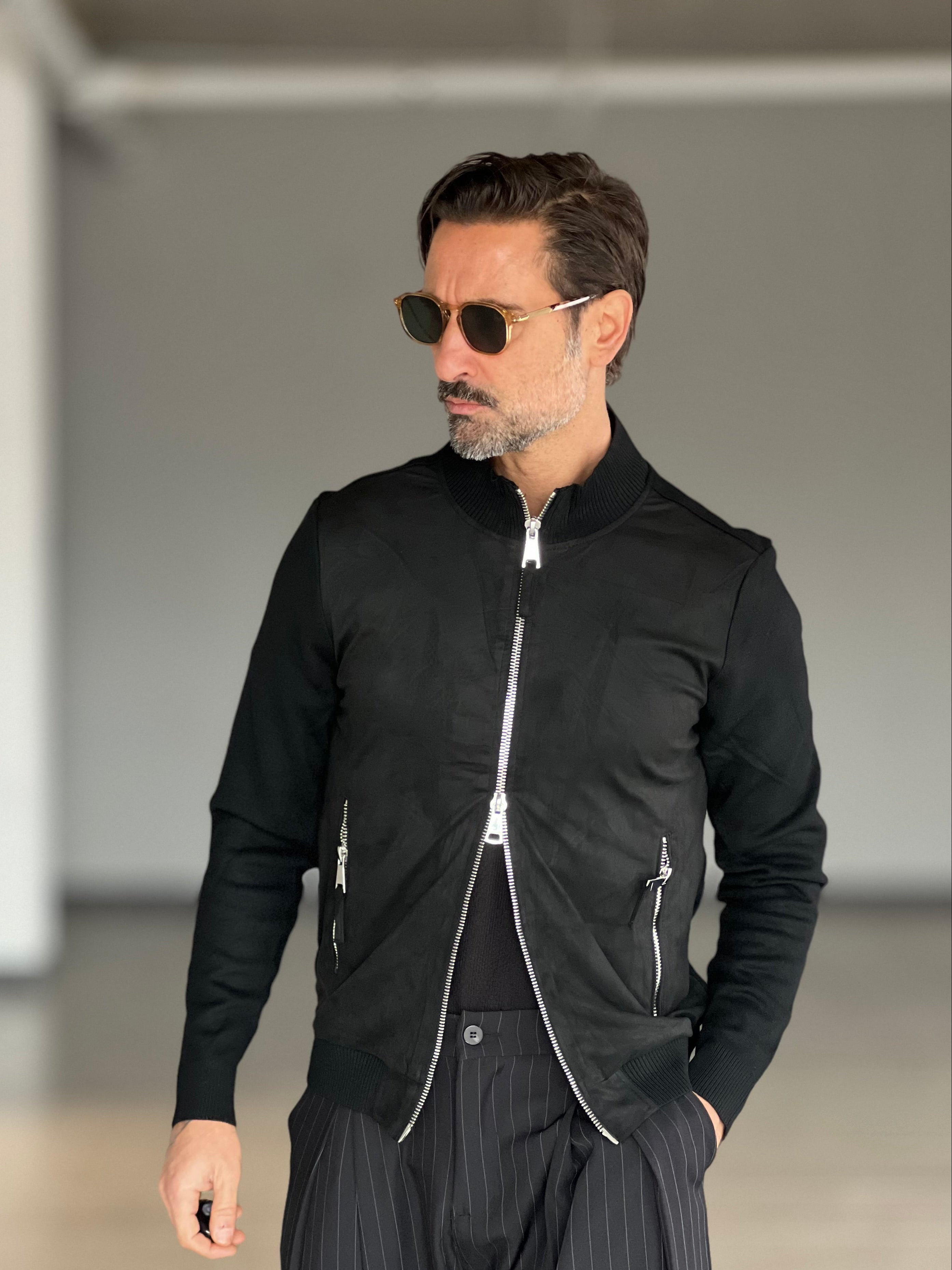 COLLEGE NERO ECORENNA MANICA IN MAGLIA 006