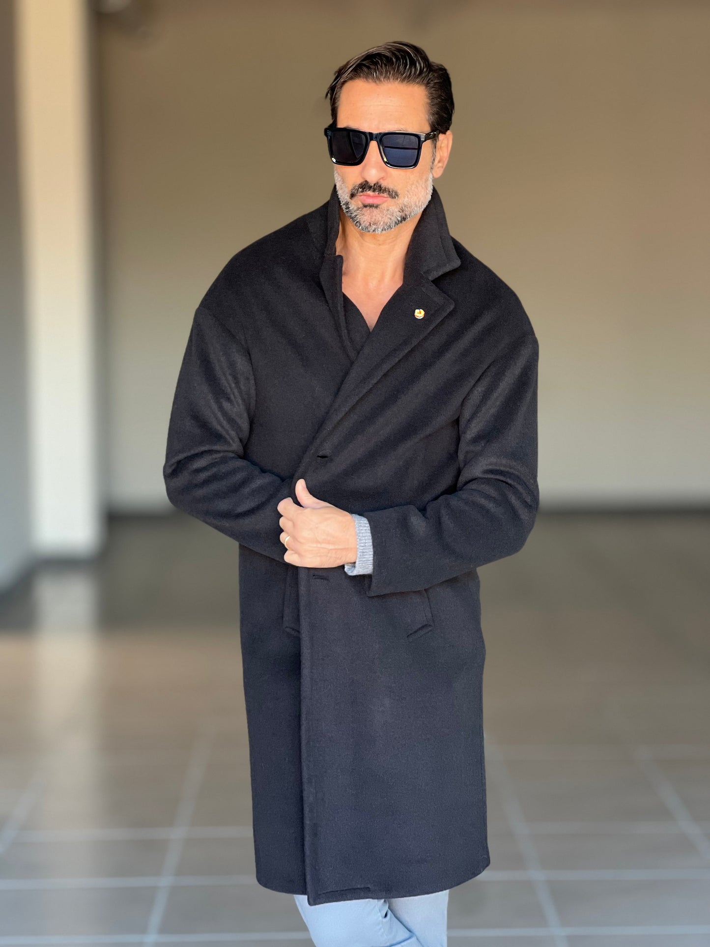 CAPPOTTO  NERO OVER FIT