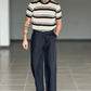 WHITE VISCOSE TROUSERS WITH REGULAR BOTTOM