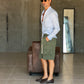 BERMUDA VERDE CARGO OVER FIT