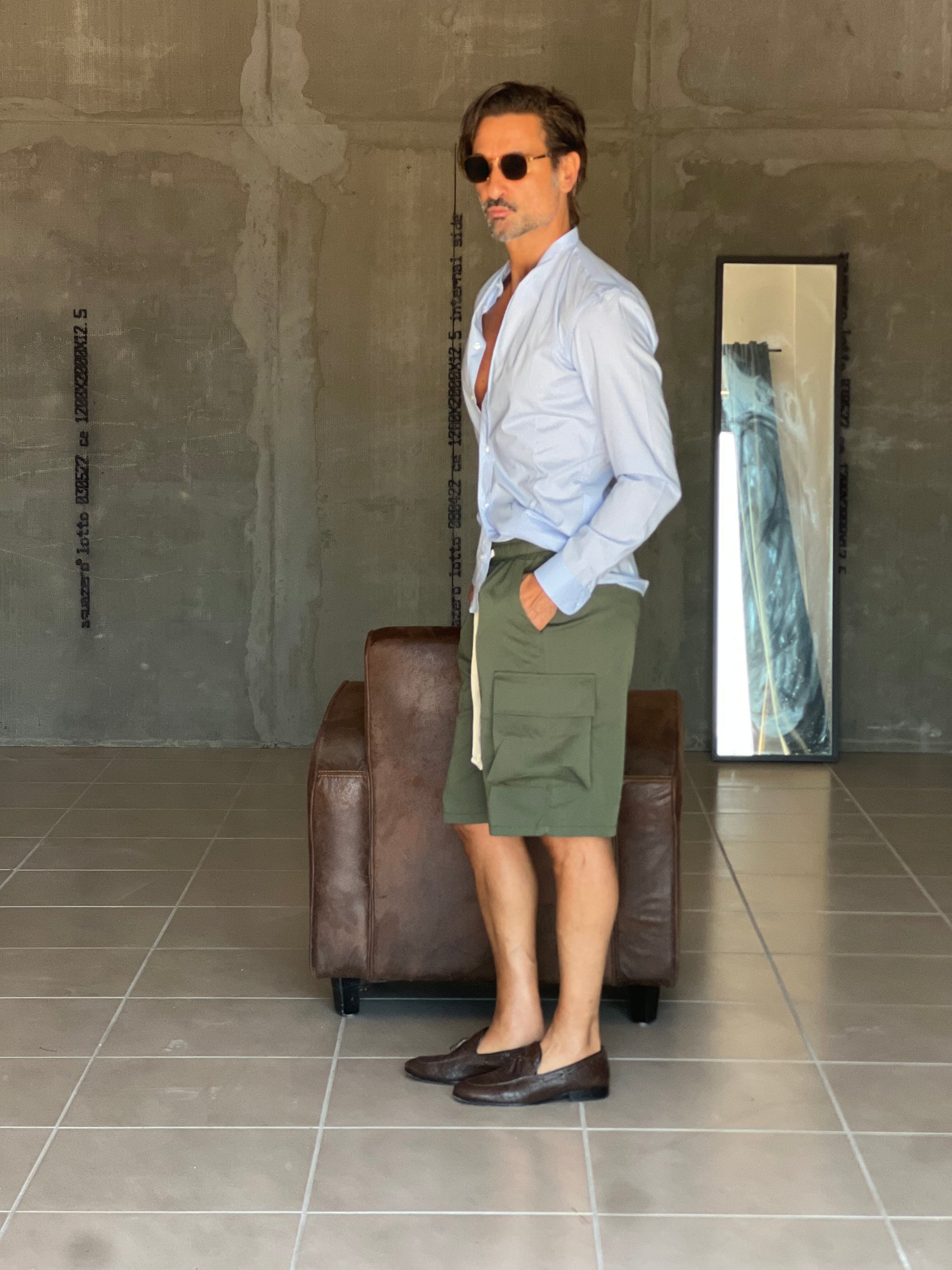 BERMUDA VERDE CARGO OVER FIT