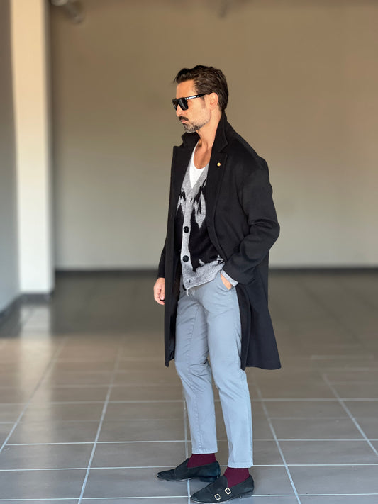 CAPPOTTO  NERO OVER FIT