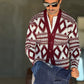 CARDIGAN PRUGNA  ETNICO CROP  FIT  PESANTE