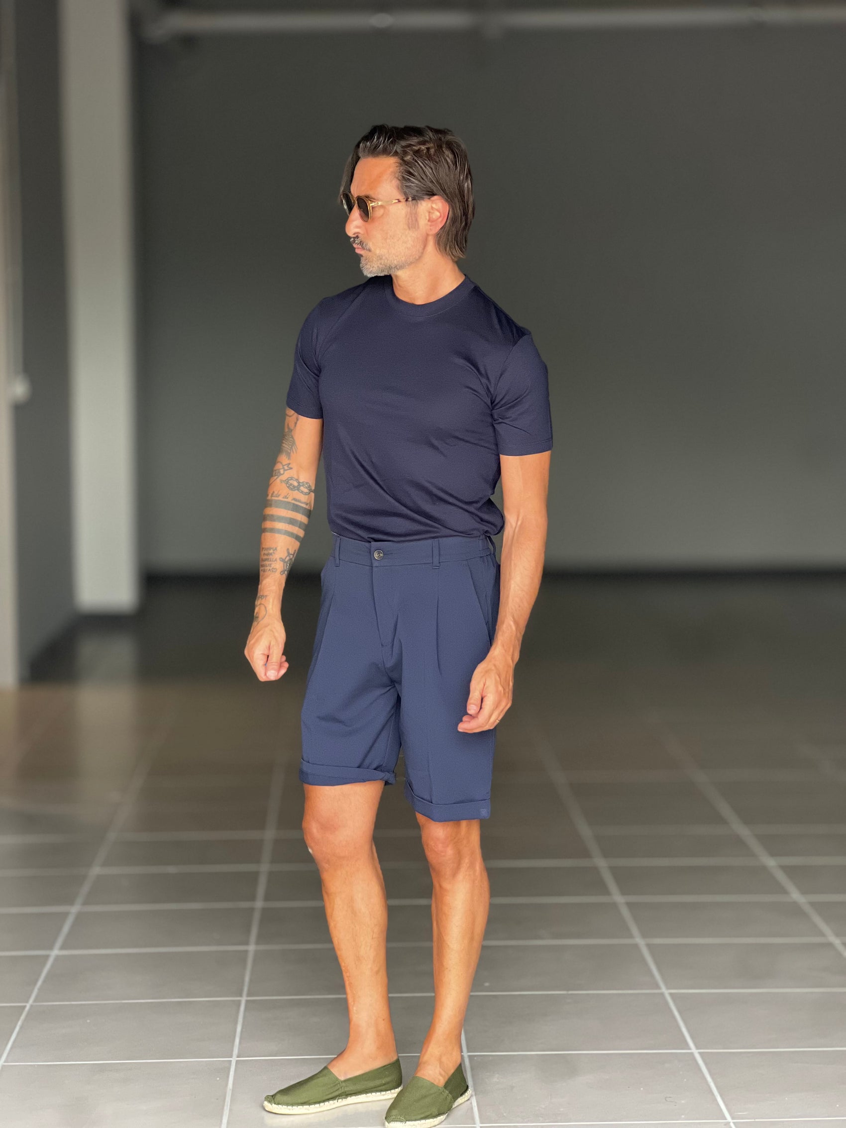 BERMUDA BLU  PINCES COTONE 553