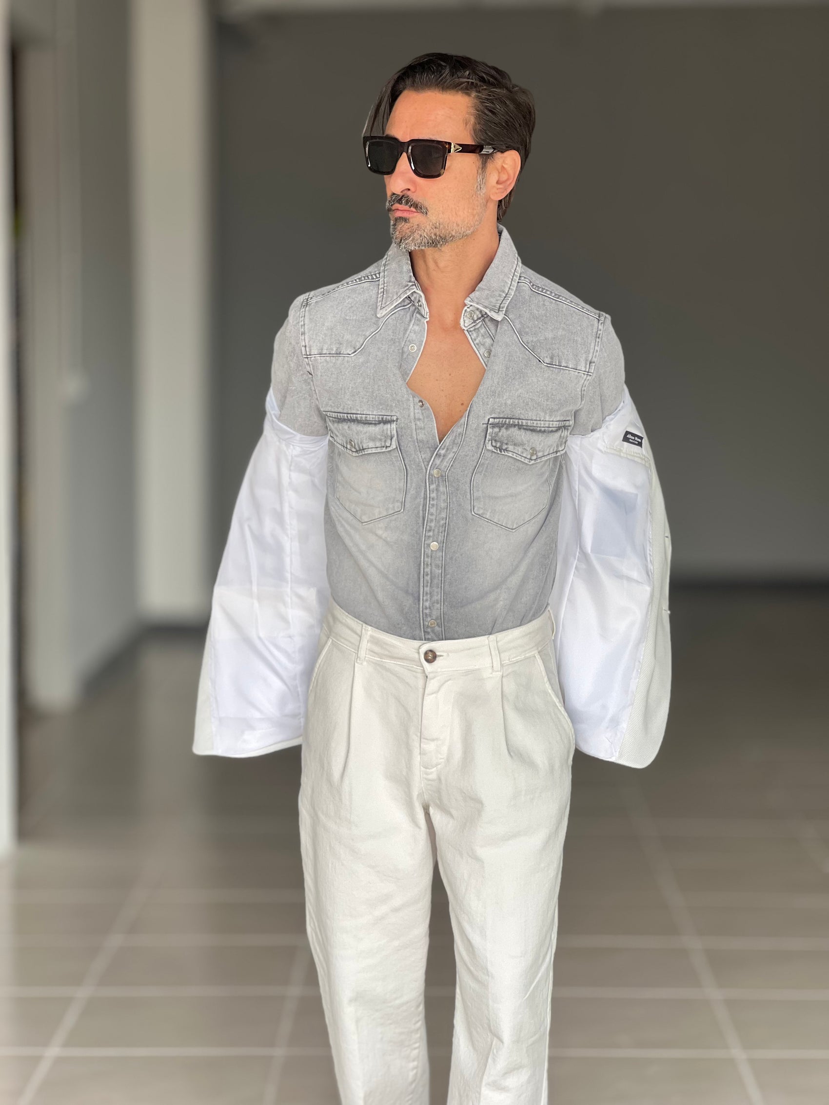 CAMICIA  DENIM LAVAGGIO UNO DELAVE' 103