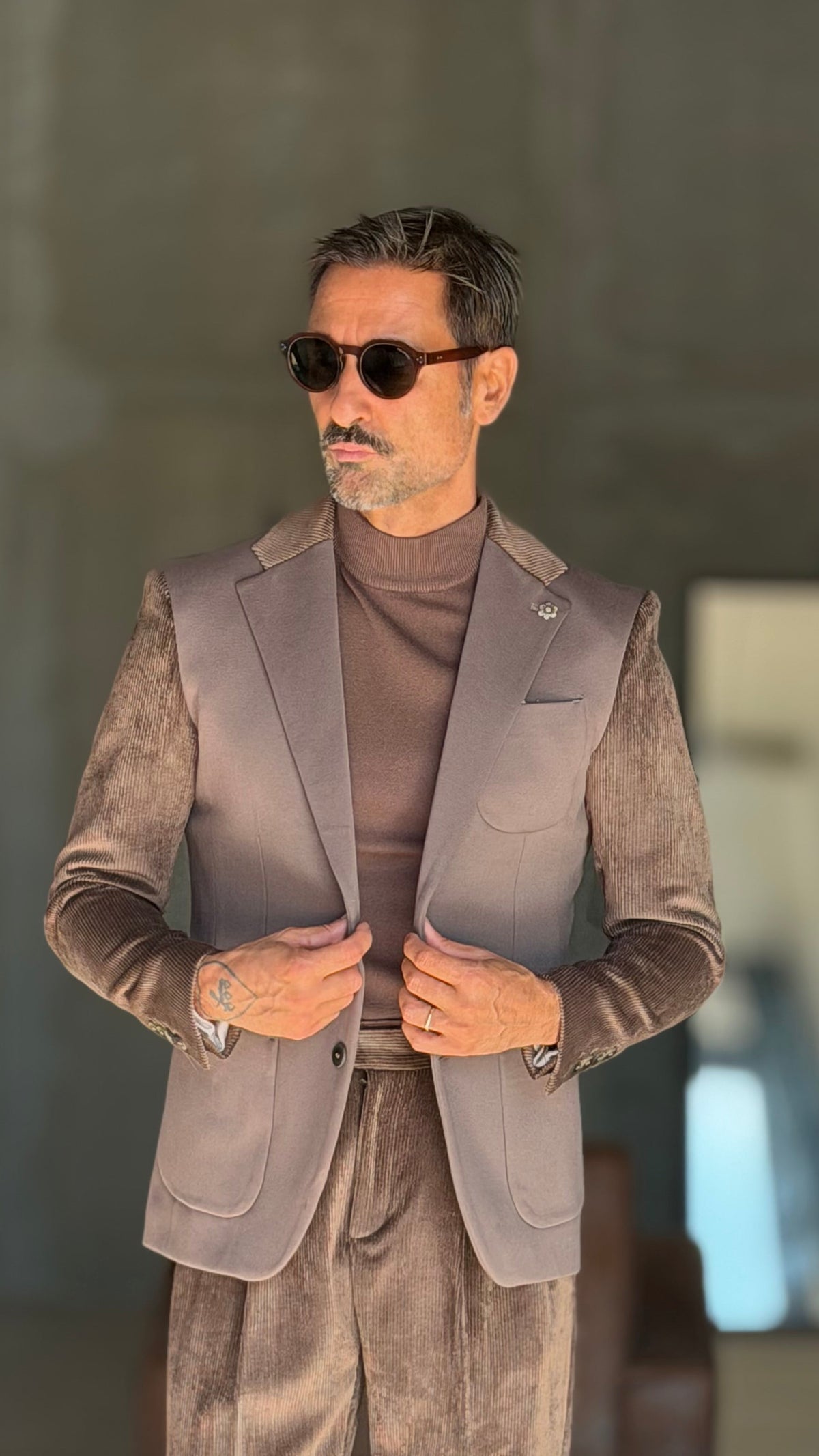 GIACCA XAGON MORO VELLUTO E TESSUTO 954(ABBINABILE AL PANTALONE VELLUTO XAGON 954)