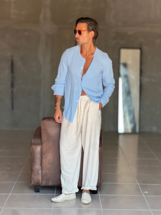 PANTALACCIO  BEIGE LINO