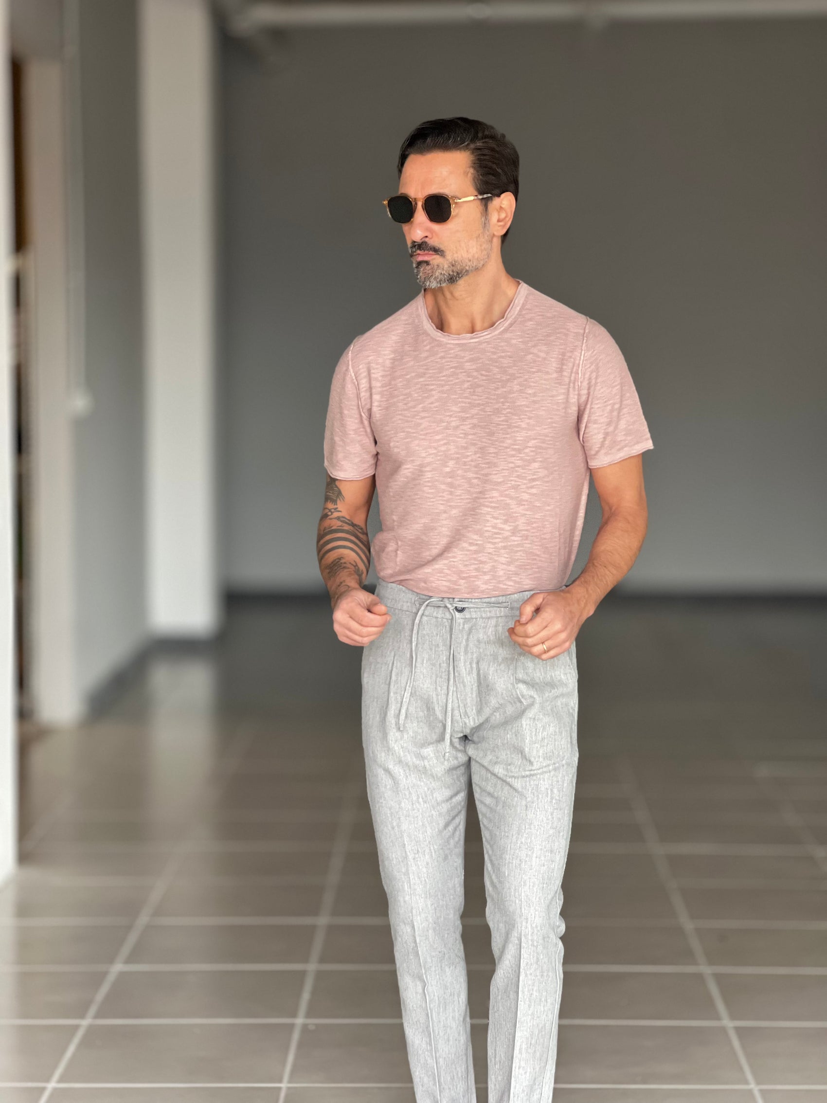 PANTALACCIO  GRIGIO SPINATO ( CODICE 37 )