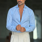 CAMICIA  DEPOT CELESTE MADONNA TWILL DOPPIORITORTO