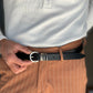 WHITE VISCOSE TROUSERS WITH REGULAR BOTTOM