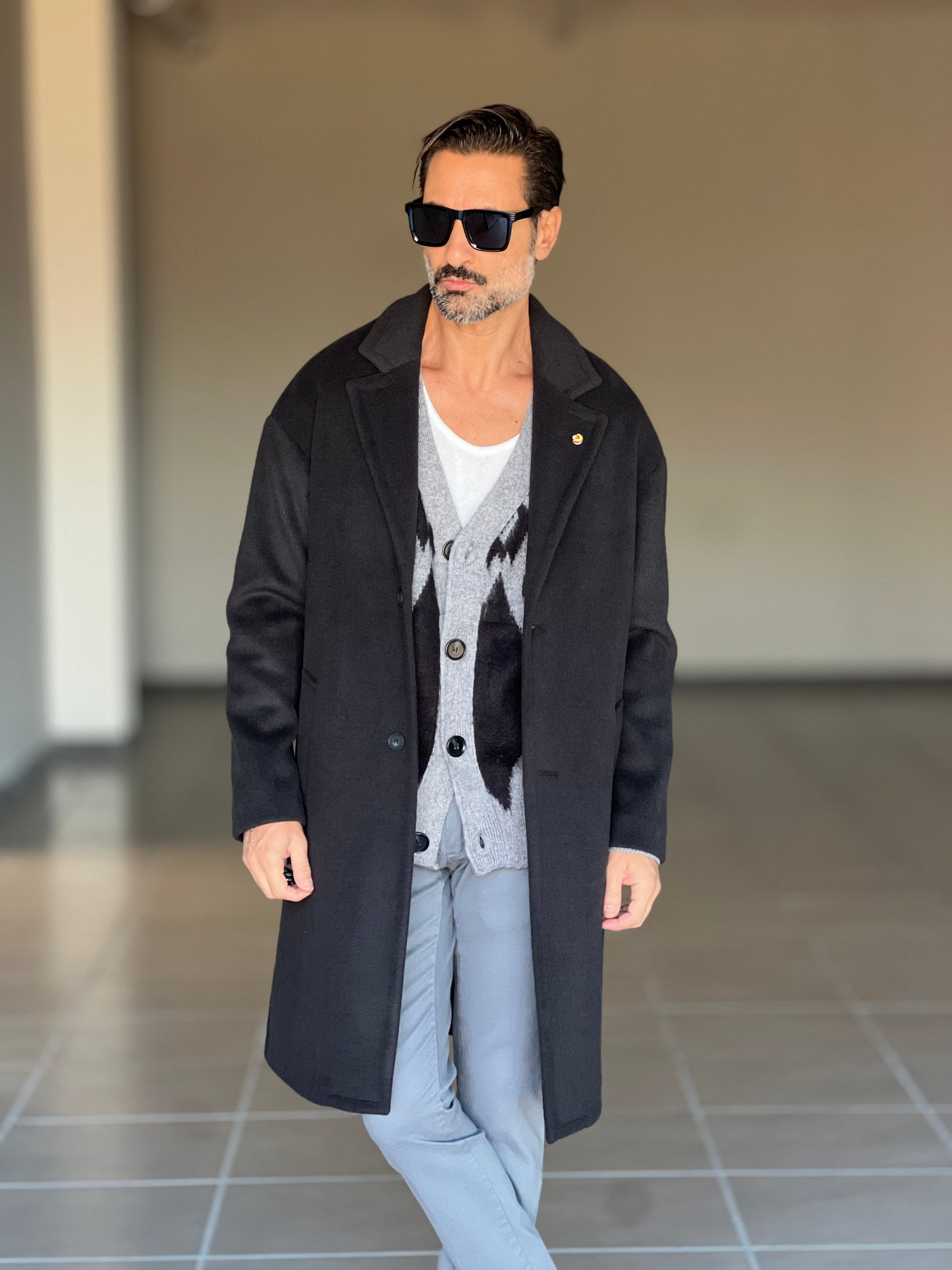 CAPPOTTO  NERO OVER FIT