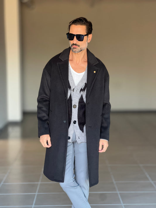 CAPPOTTO  NERO OVER FIT